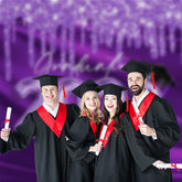 Aperturee - Lila glitzernder Fotohintergrund für die Abschlussfeier 2023